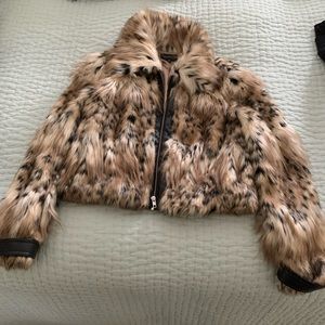 Majorelle Faux Fur Leopard Jacket